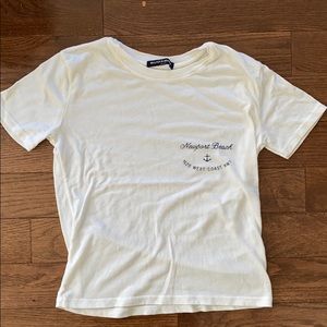 brandy Melville Newport Beach white T-shirt